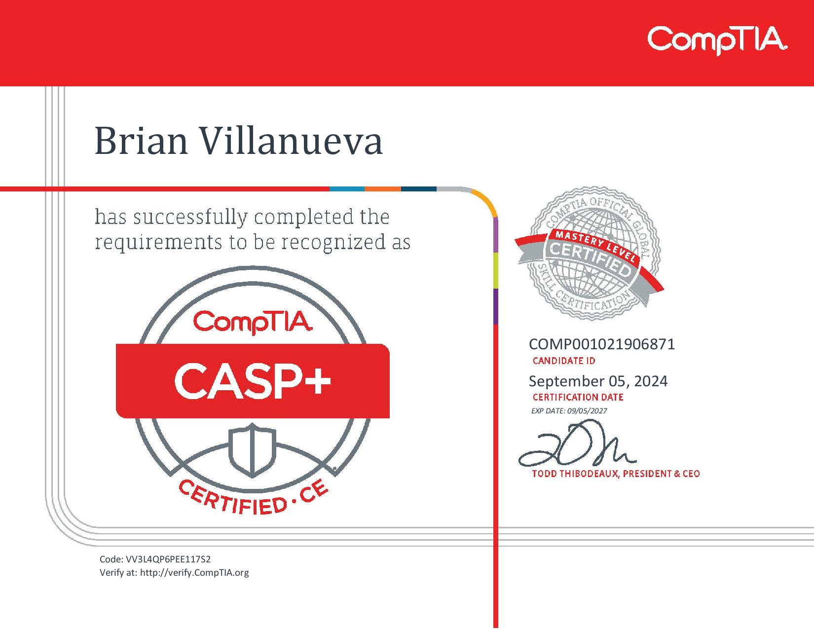 CASP+ Certification